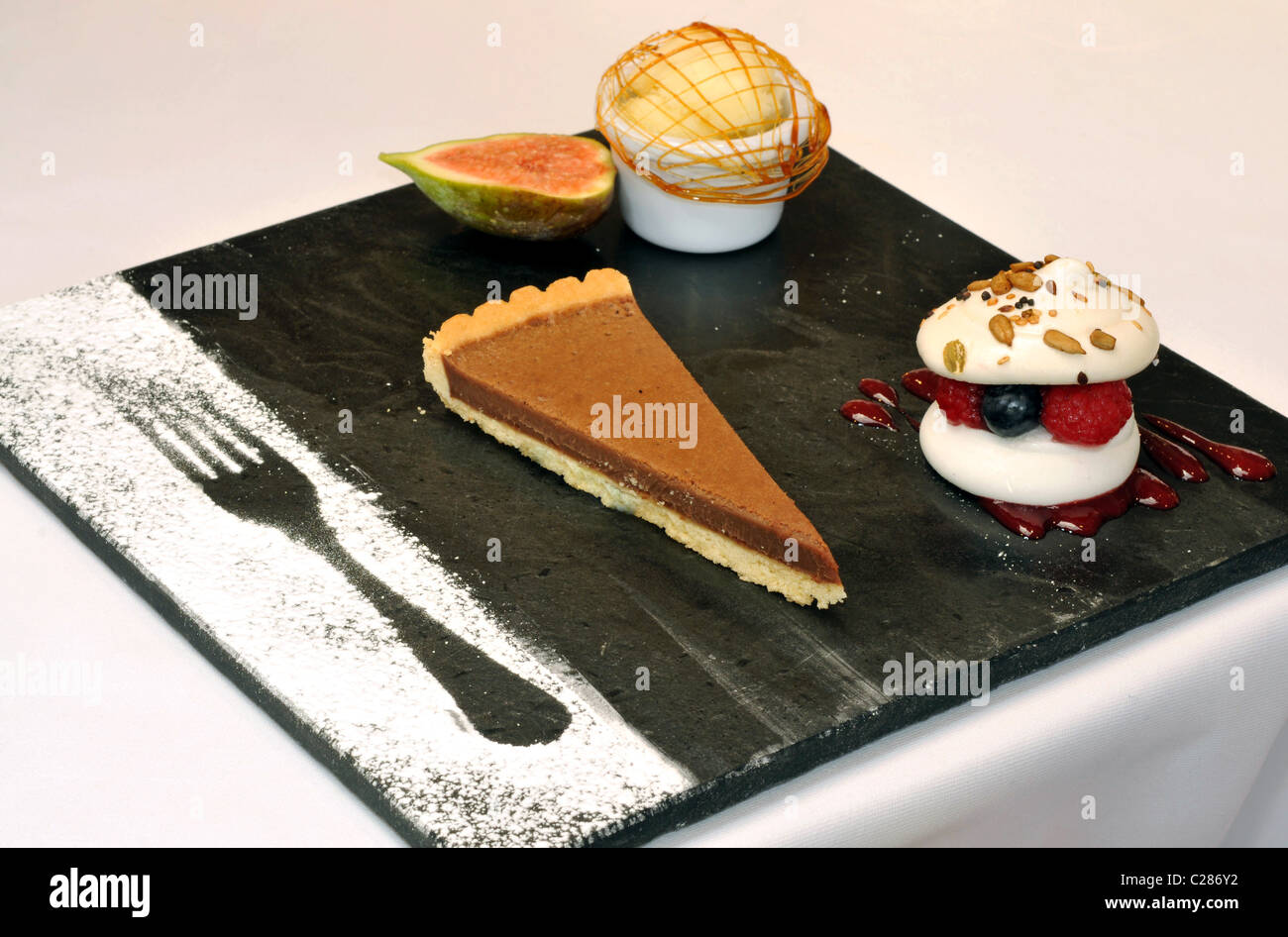 Il dessert, budino Foto Stock