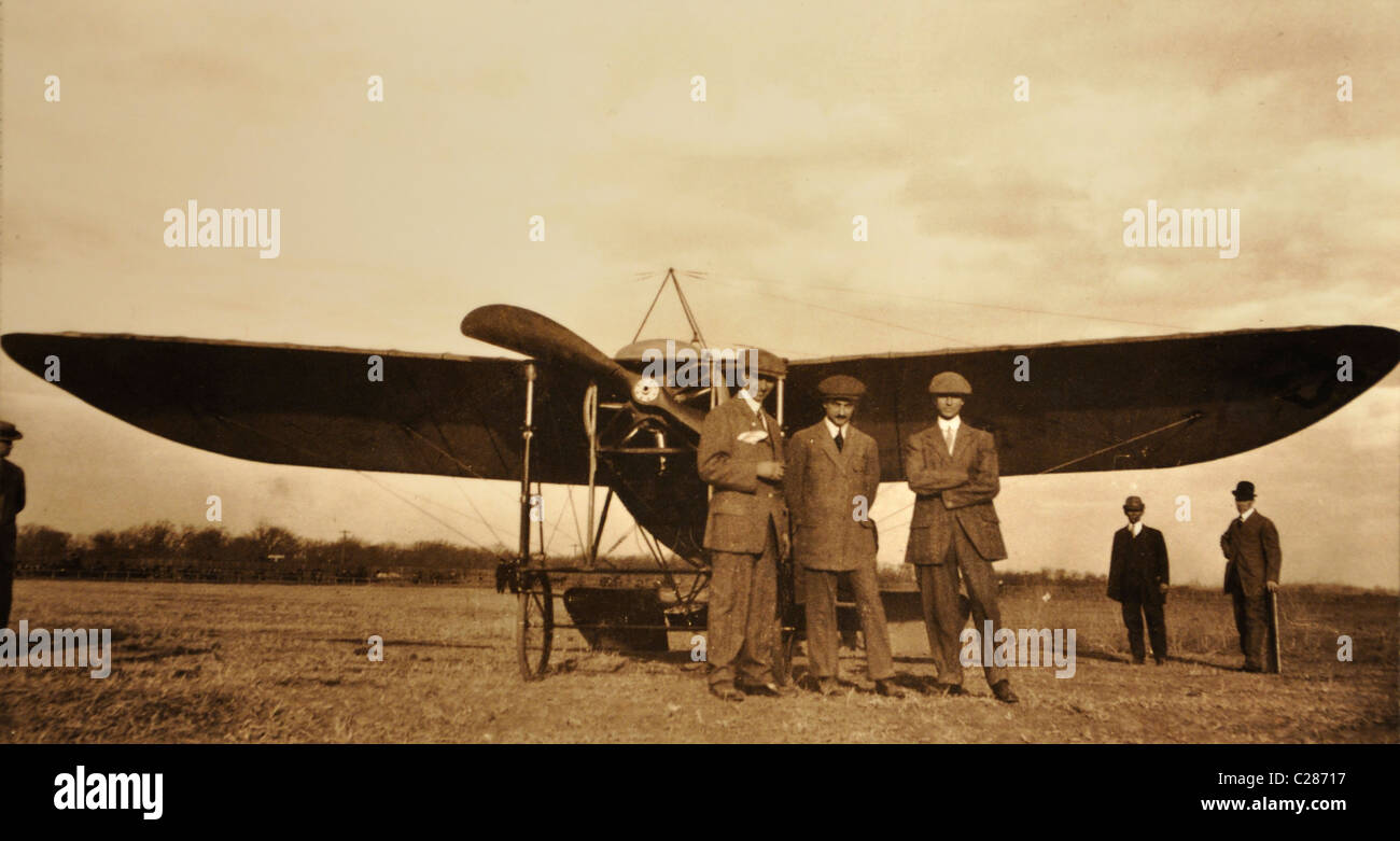 1911 megaplane e aviatori francesi Foto Stock