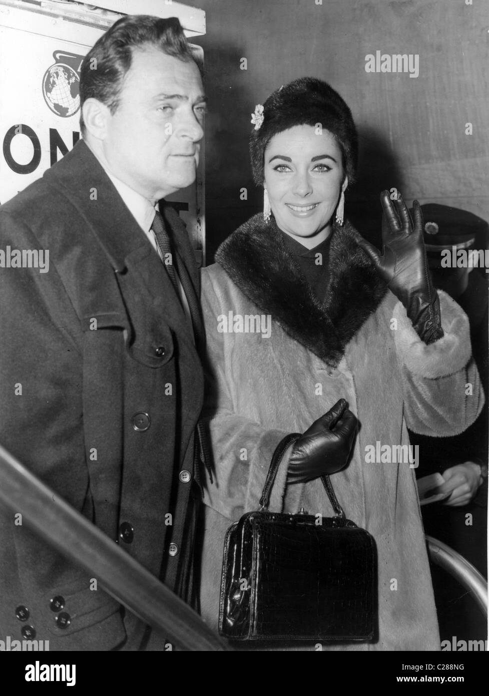 Attrice Elizabeth Taylor con il marito Mike Todd Foto Stock