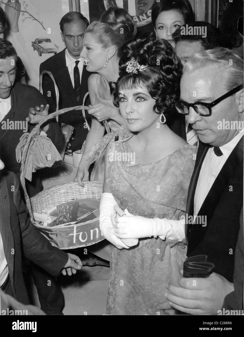 Attrice Elizabeth Taylor al Teatro Eliseo Foto Stock