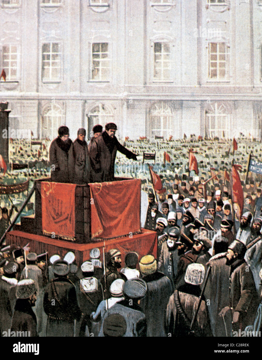 Rivoluzione russa (1917). Rally da Lenin e di Leon Trotsky a San ...