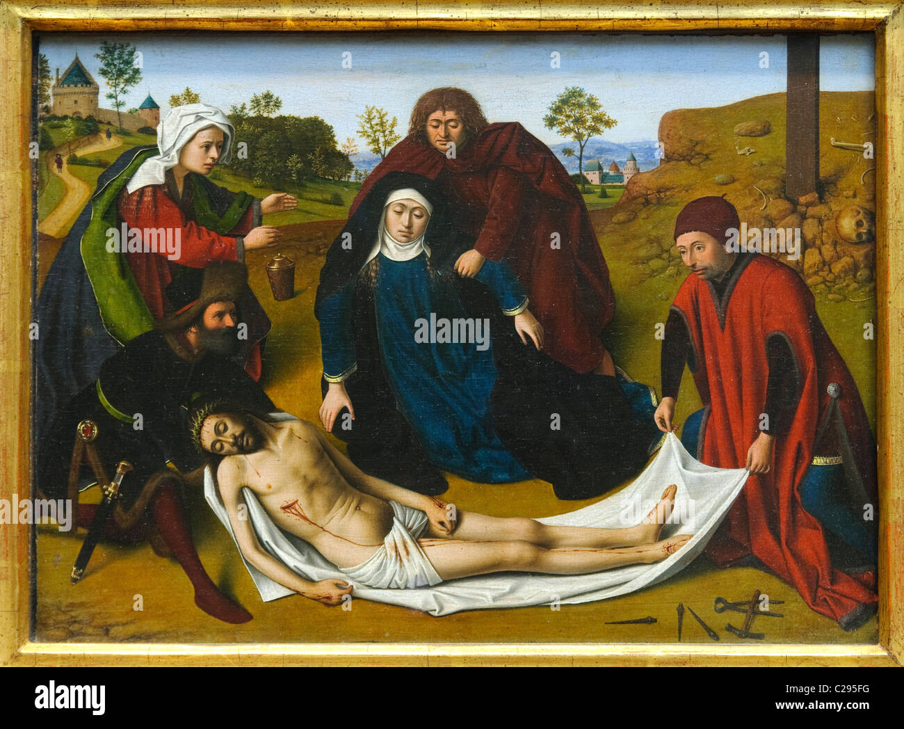 Il lamento, ca. 1450, di Petrus Christus, Foto Stock