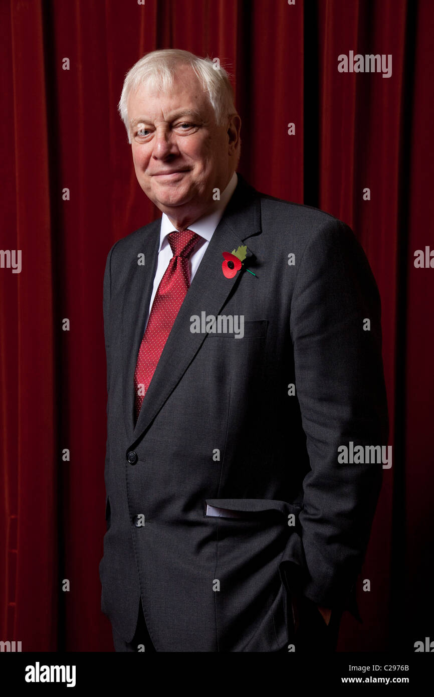L'Rt Hon signore () Chris Patten di Barnes CH , presidente della BBC Trust, ex governatore di Hong Kong e il ministro conservatore. Foto Stock