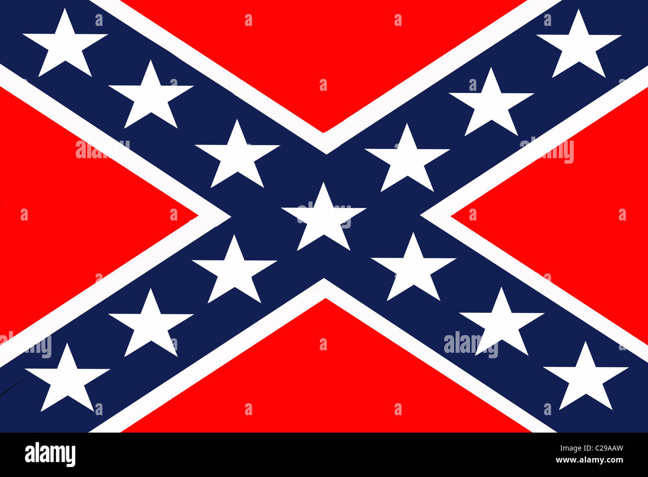 Il buon vecchio flag confederato del sud degli Stati Uniti d'America Foto Stock