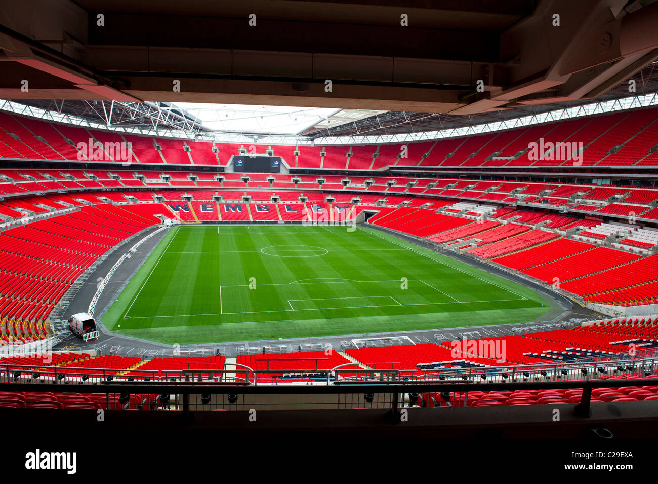 Il calcio di Wembley stadium vuoto Foto Stock