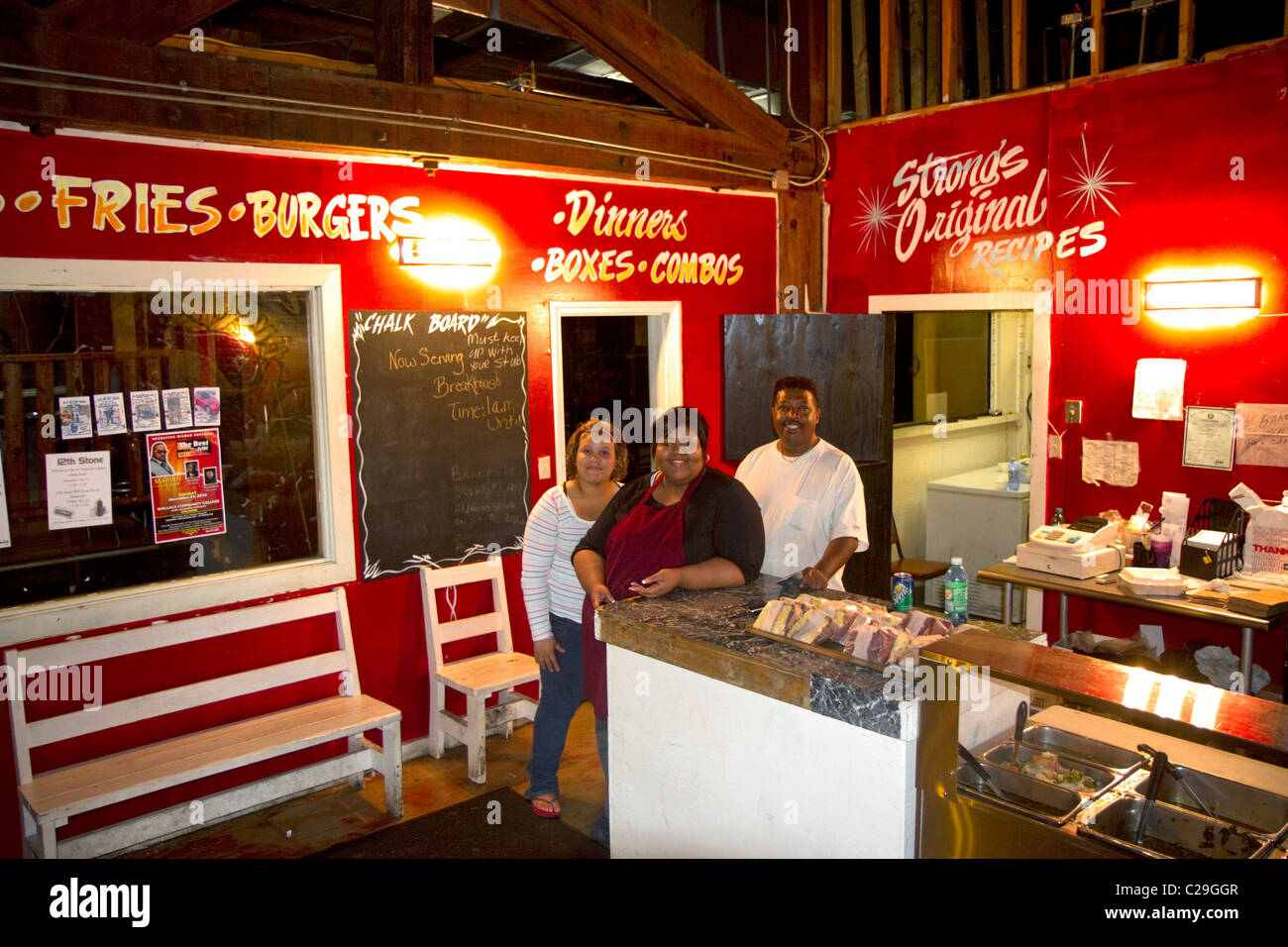 Strong's soul food ristorante in Selma, Alabama, Stati Uniti d'America. Foto Stock