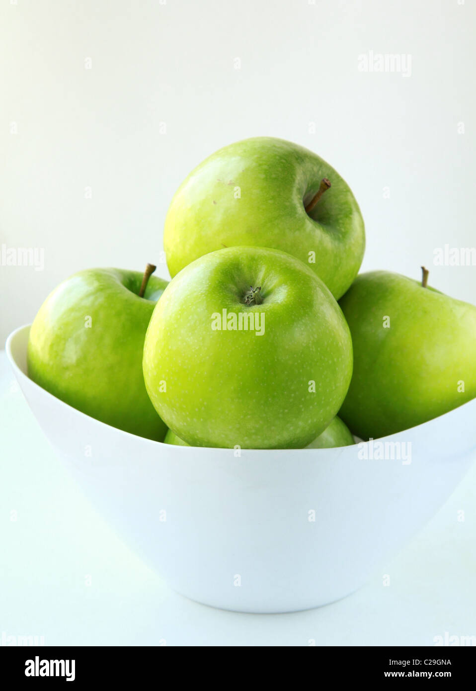Verde ed elegante le mele Granny Smith Foto Stock