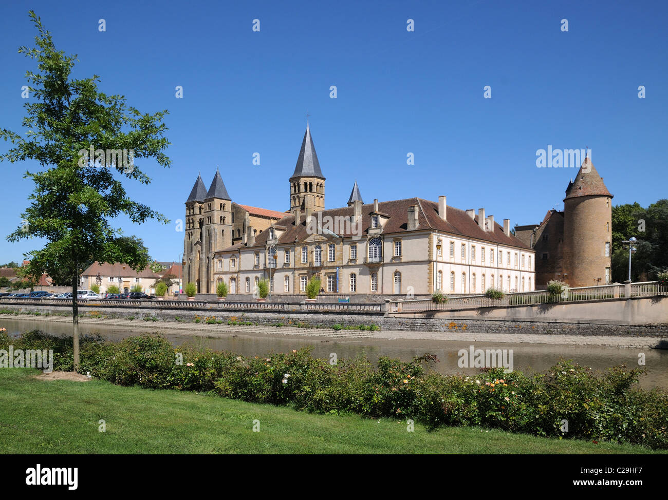 Esterno del la Basilica del Sacro Cuore a Paray le Mondial Borgogna Francia "Basilique du Sacre Coeur" Foto Stock