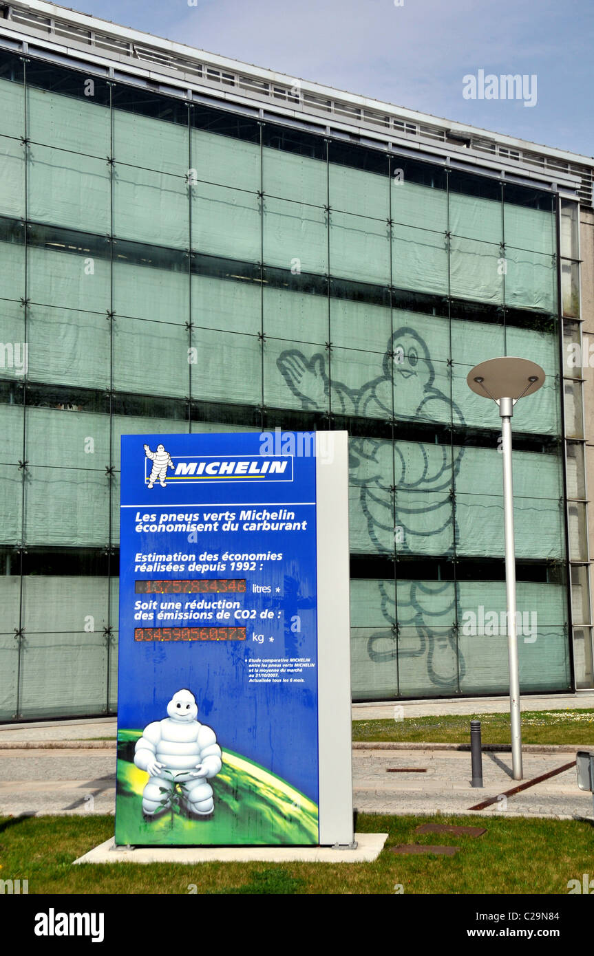 La Michelin Headquarters Building, Clermont Ferrand, Puy de Dôme, Auvergne, Francia Foto Stock