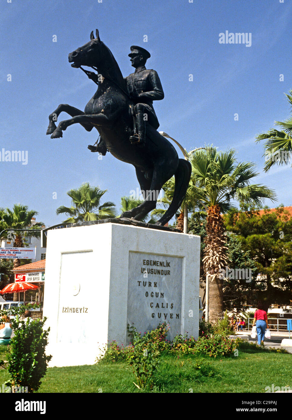 Statua di Ataturk Marmaris Turchia Foto Stock