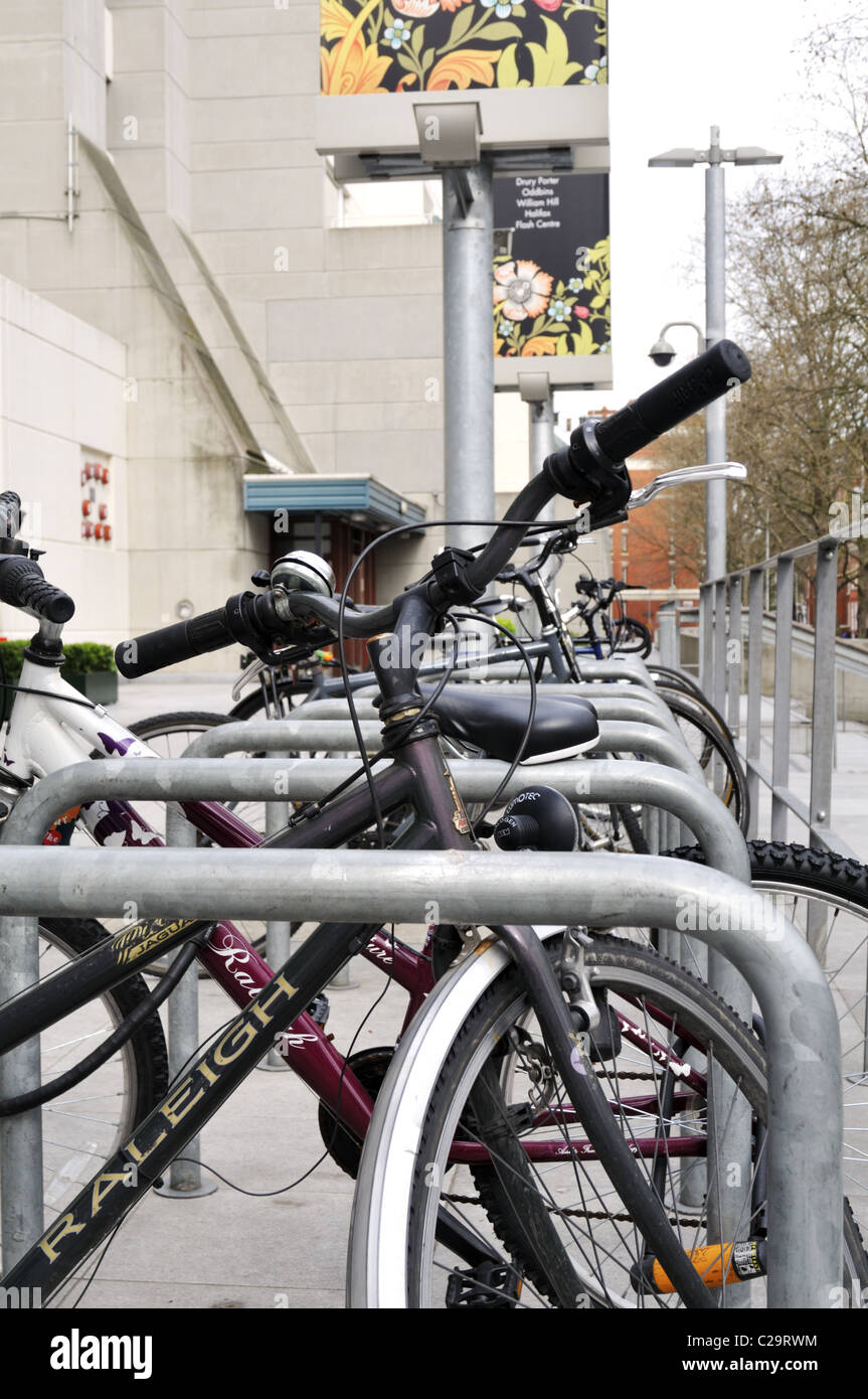 Supporto per bicicletta, Londra, Regno Unito. Foto Stock
