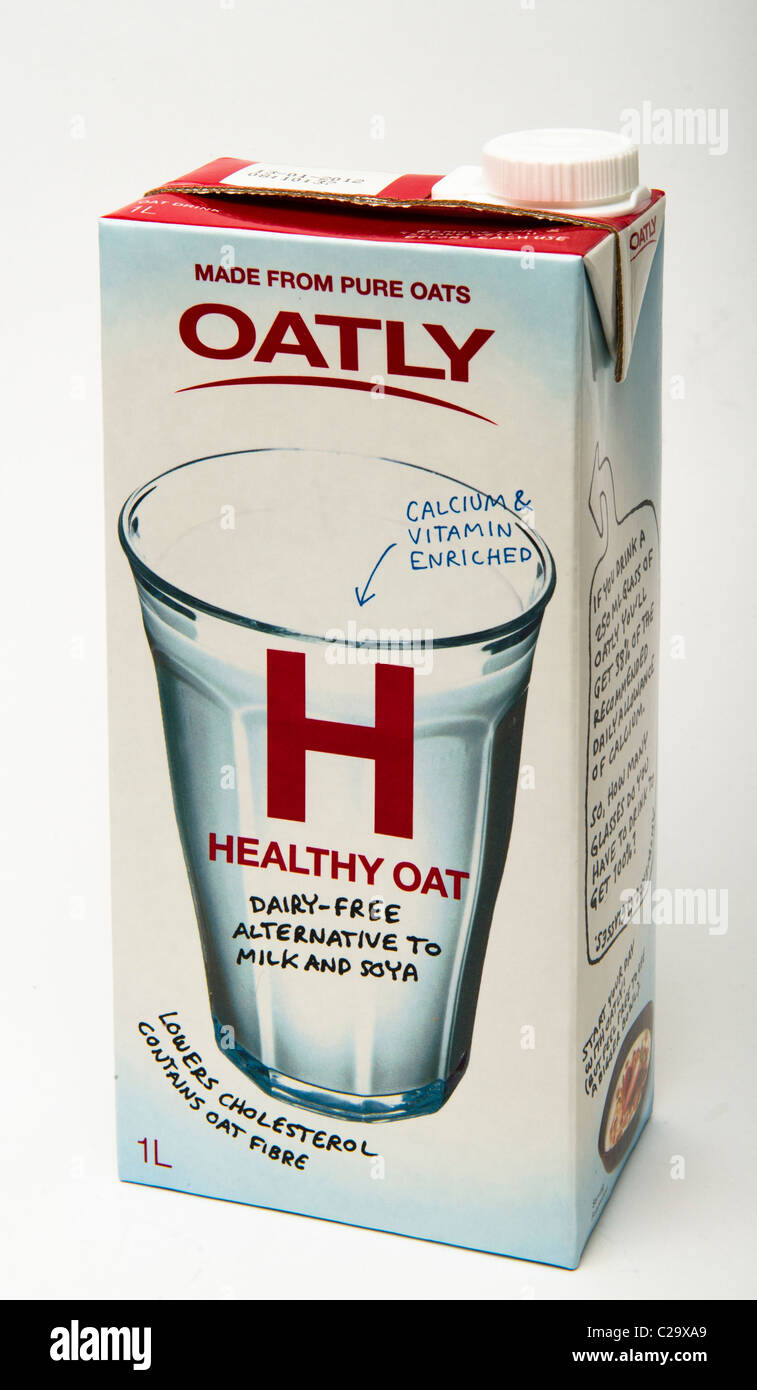 " Alternativa " latte Oatly Latte Latte di avena Foto Stock