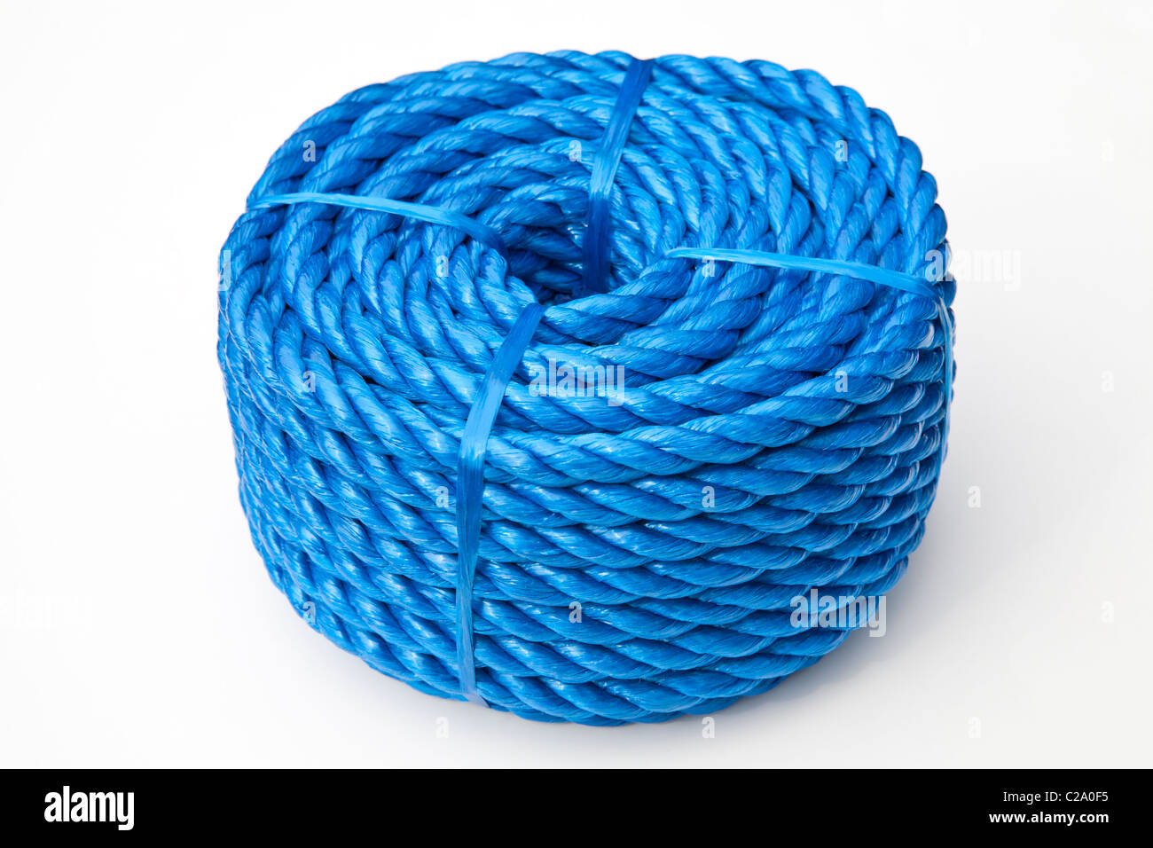 Bobina di corda blu Foto Stock