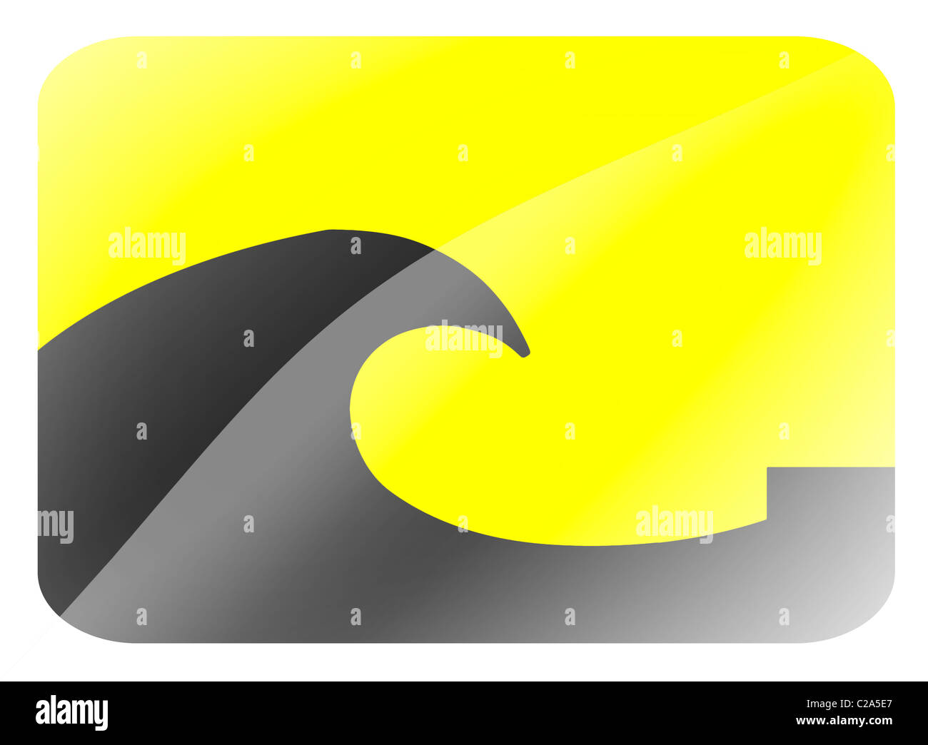 Tsunami segno simbolo del logo Foto Stock