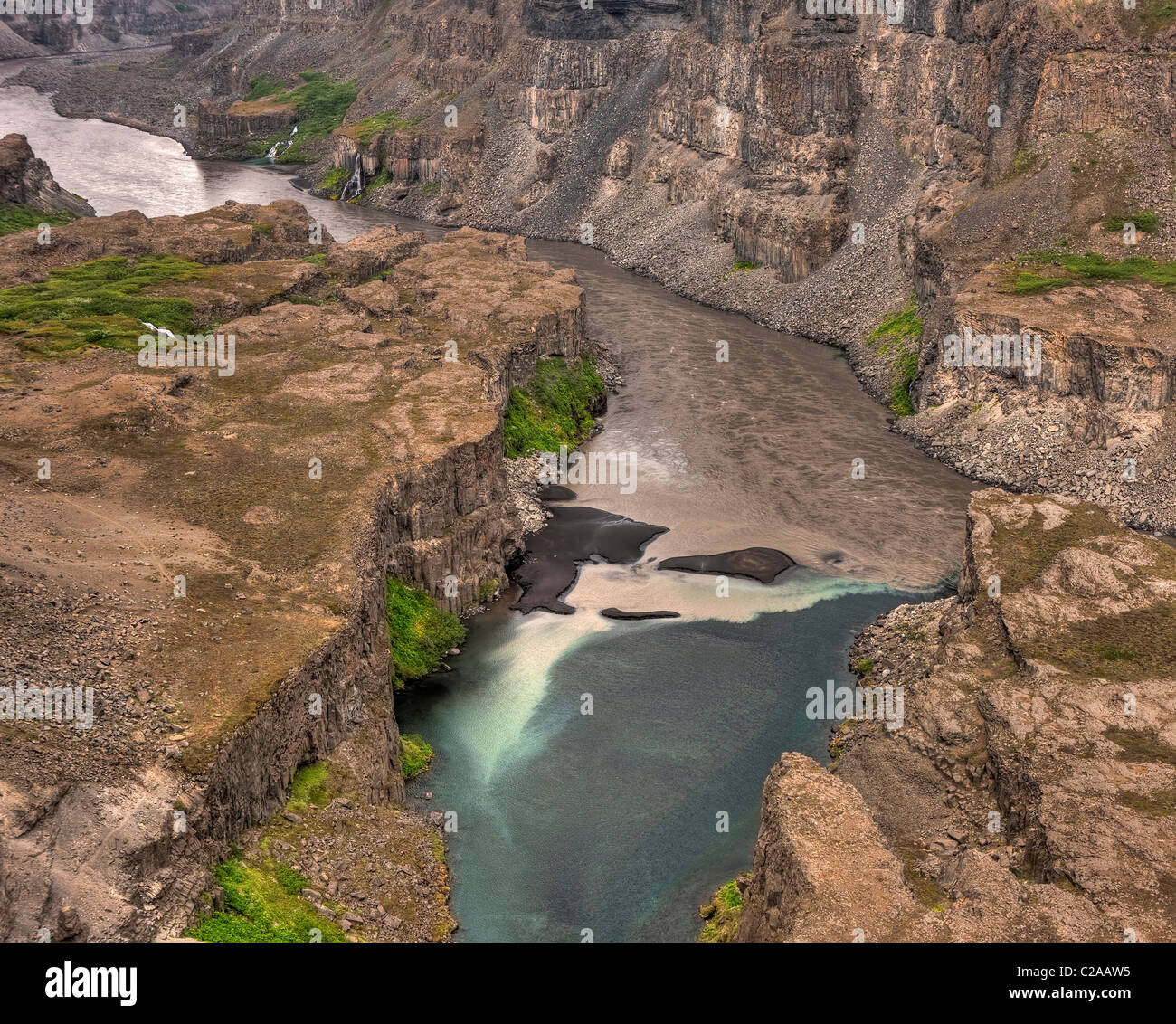 Jokulsargljufur canyon, Jokulsargljufur National Park, Islanda Foto Stock