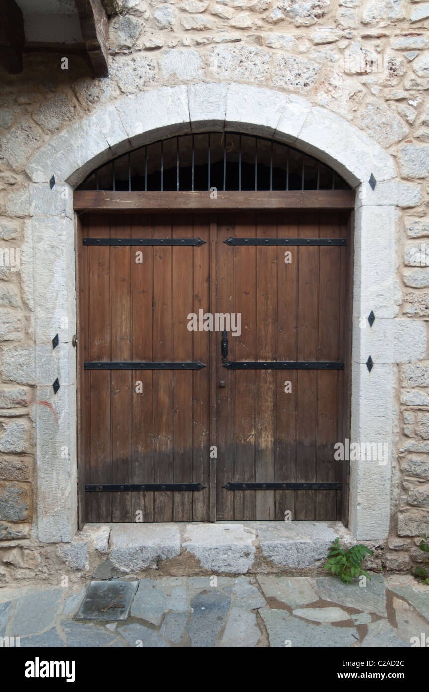 Per impieghi pesanti in legno porta merci Foto Stock