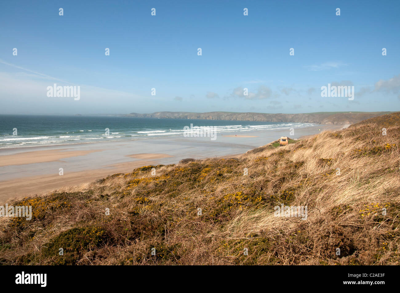 Spiaggia Newgale Pembrokeshire Wales UK Foto Stock