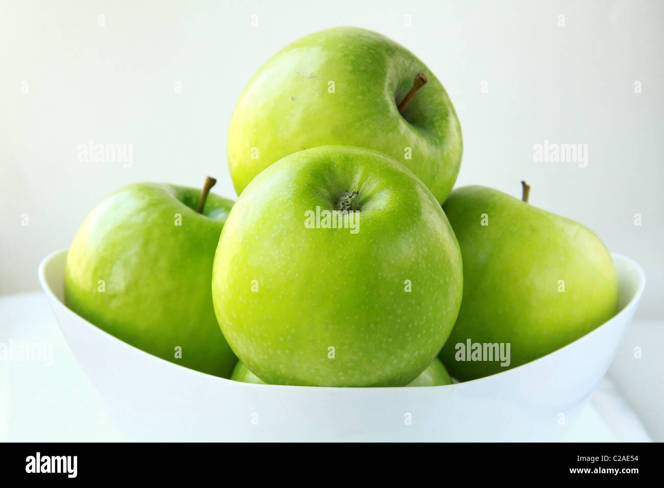 Verde ed elegante le mele Granny Smith Foto Stock