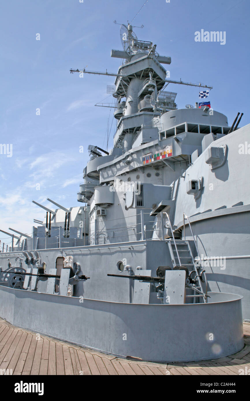 USS Alabama Battleship Memorial Park Mobile in Alabama Foto Stock