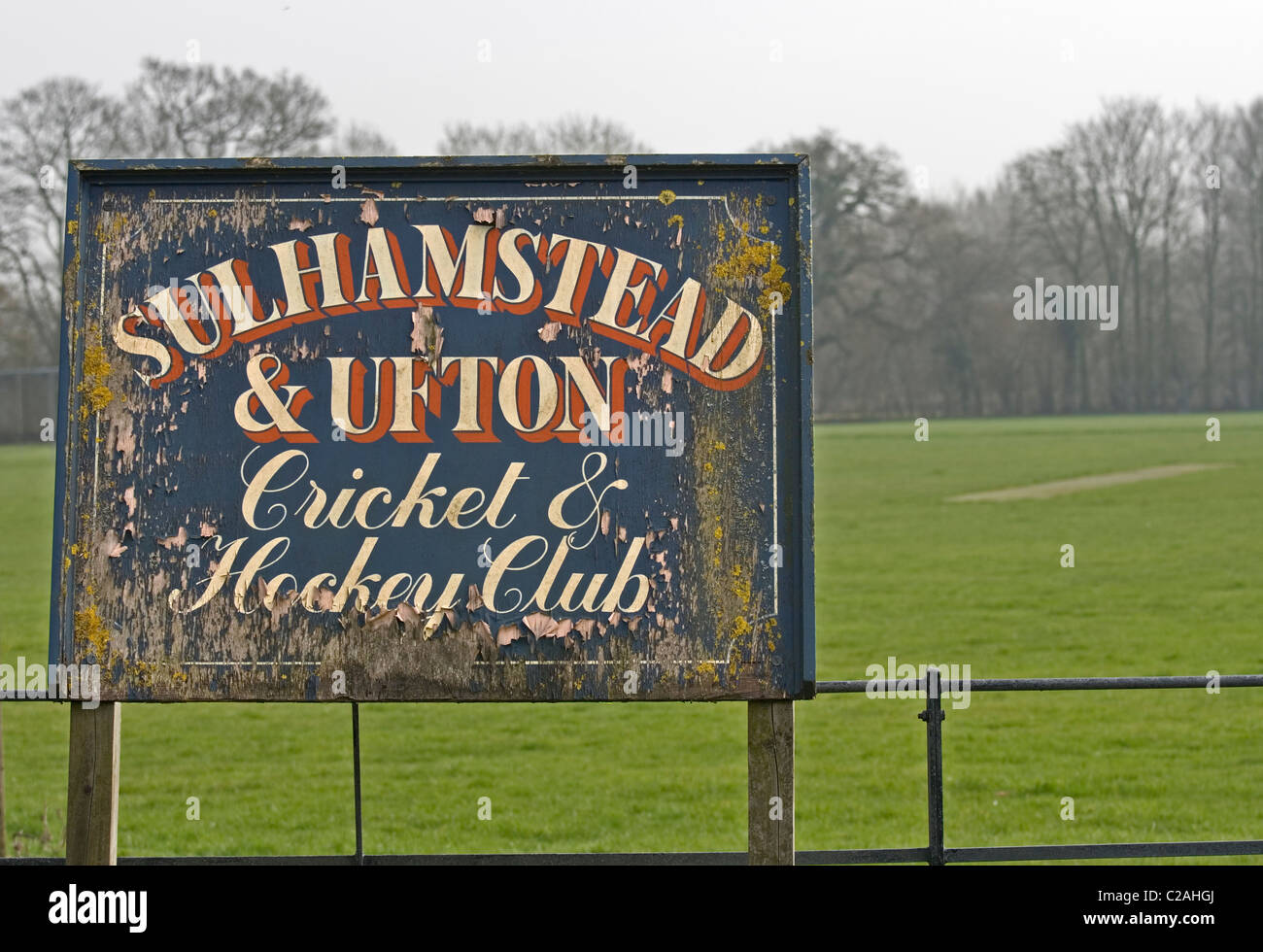 E Sulhamstead Ufton Cricket e Hockey Club. Berkshire England Regno Unito Foto Stock