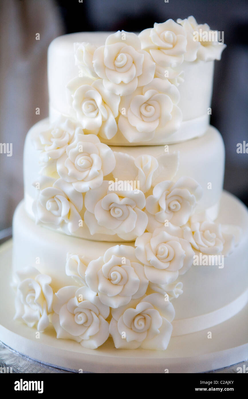 Torta di cerimonia nuziale Foto Stock