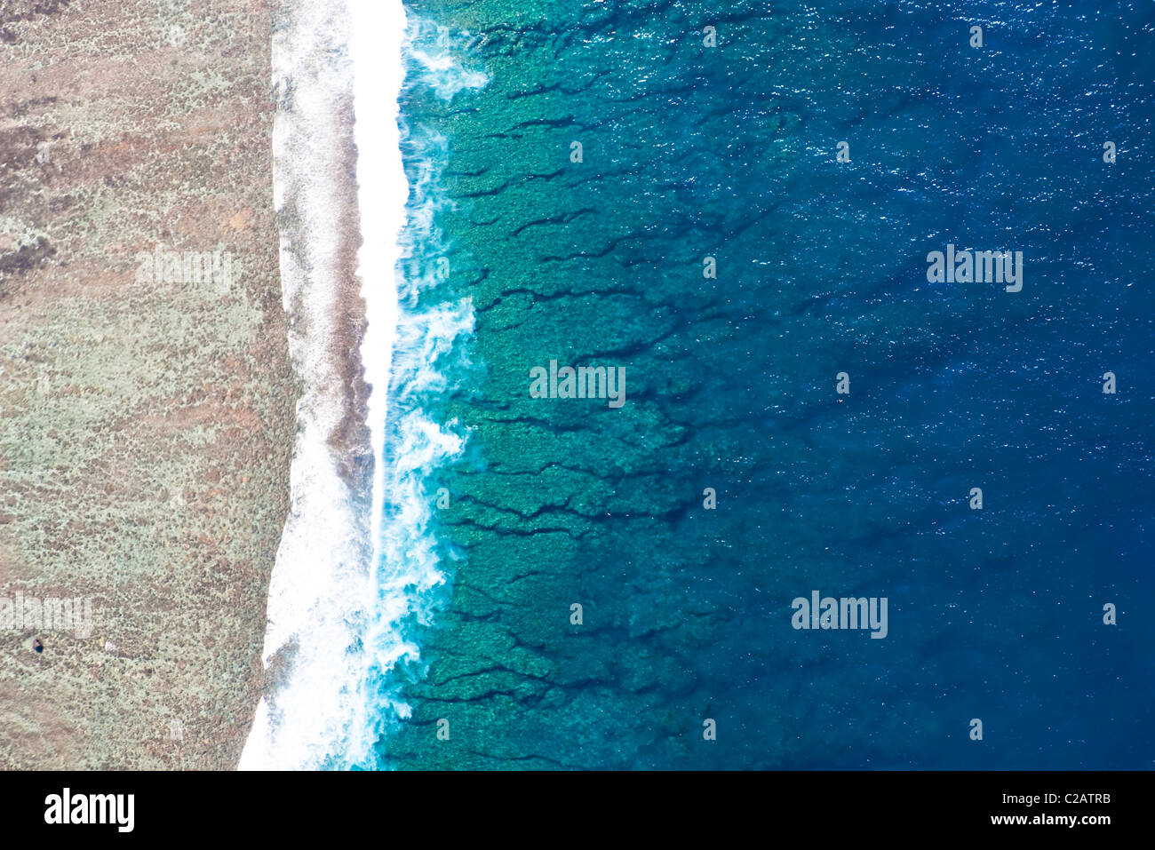 Isola di Reunion, dipartimento francese d' oltremare situato nell'Oceano Indiano, vista aerea Foto Stock