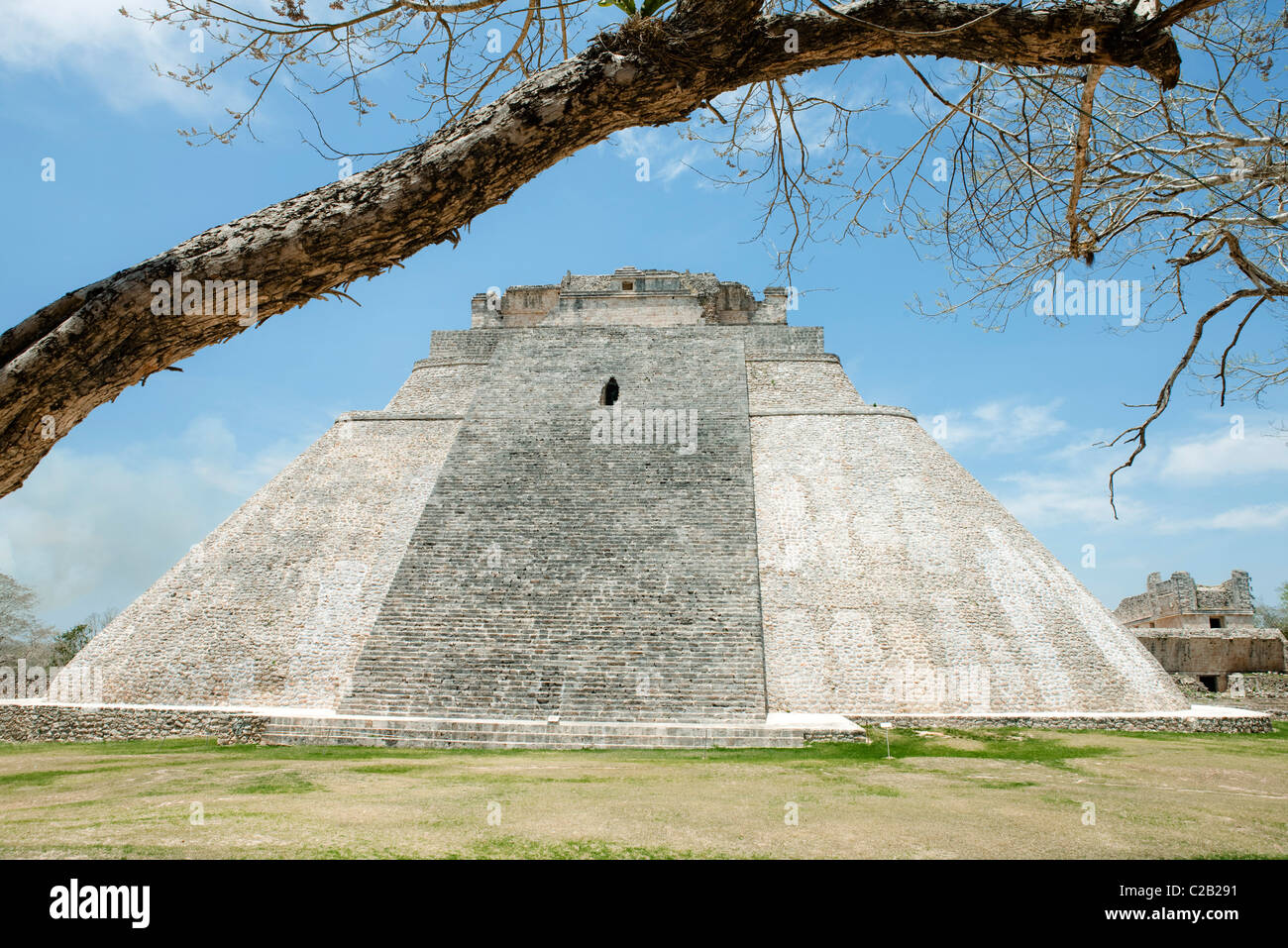 Messico, Yucatan Stato, Uxmal, la Piramide del mago, rovine maya Foto Stock
