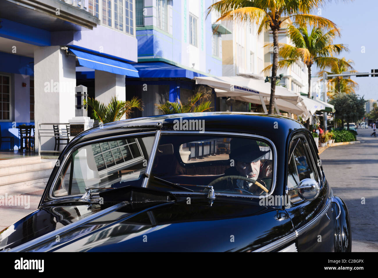 Iconico Buick gangster, South Beach, Miami Foto Stock