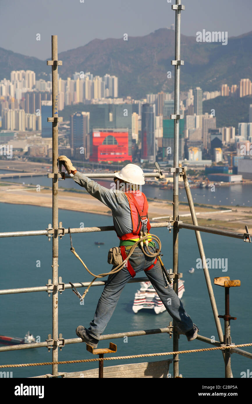 Sito in costruzione Isola di Hong Kong Hong Kong Foto Stock