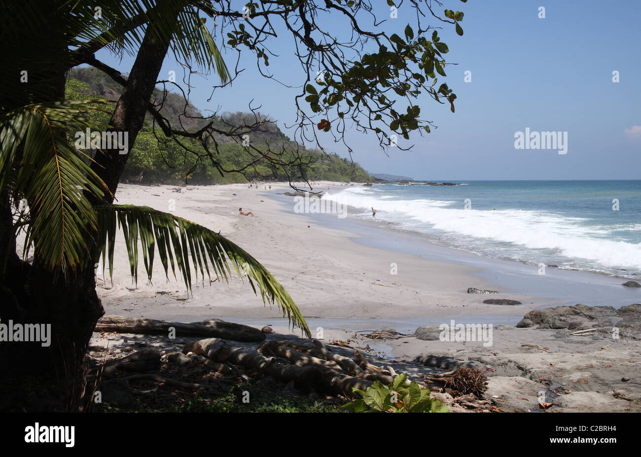 Montezuma Beach nella penisola di Nicoya in Costa Rica. Foto Stock