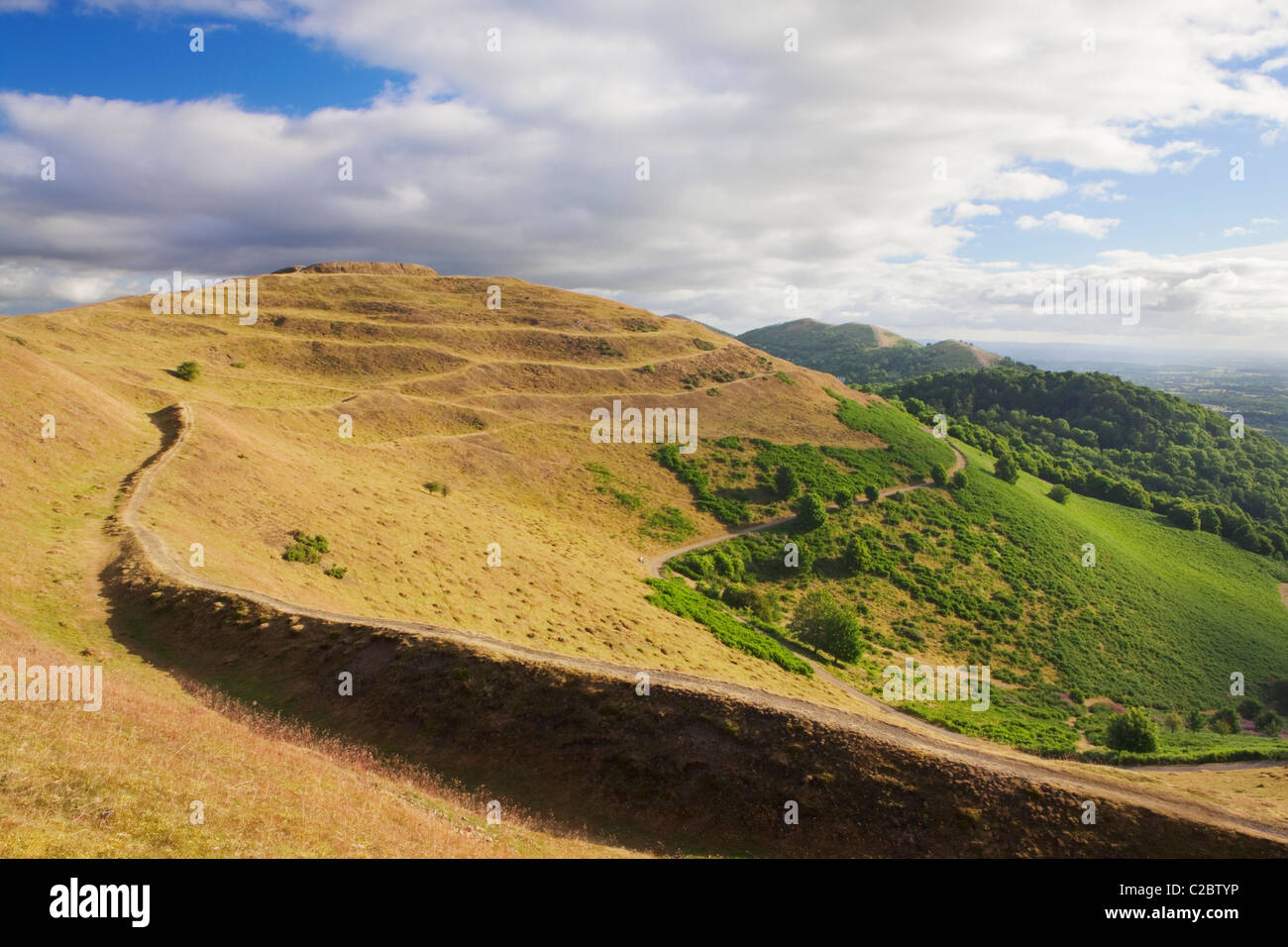 Herefordshire radiofaro; British Camp; Il Malvern Hills; Worcestershire; Cotswolds; Inghilterra Foto Stock