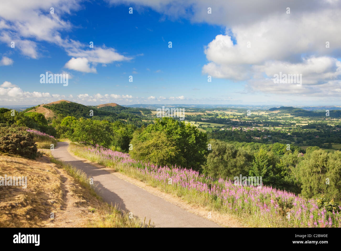 Il Malvern Hills; Worcestershire; Cotswolds; Inghilterra Foto Stock