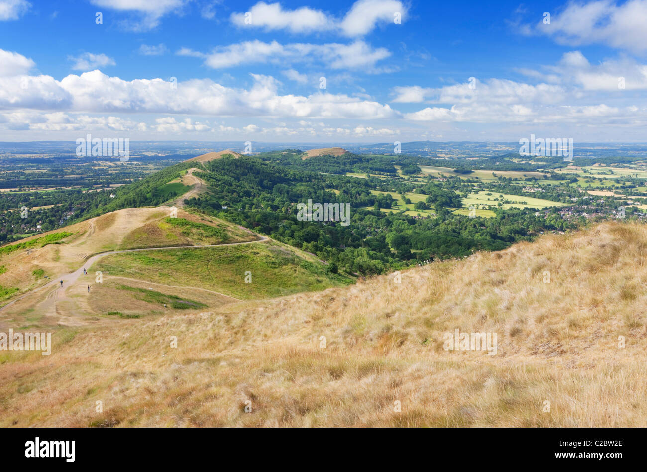 Il Malvern Hills; Worcestershire; Cotswolds; Inghilterra Foto Stock