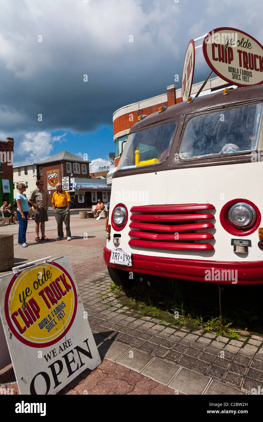 Ye Olde Chip carrello in Kenora Ontario Canada Foto Stock