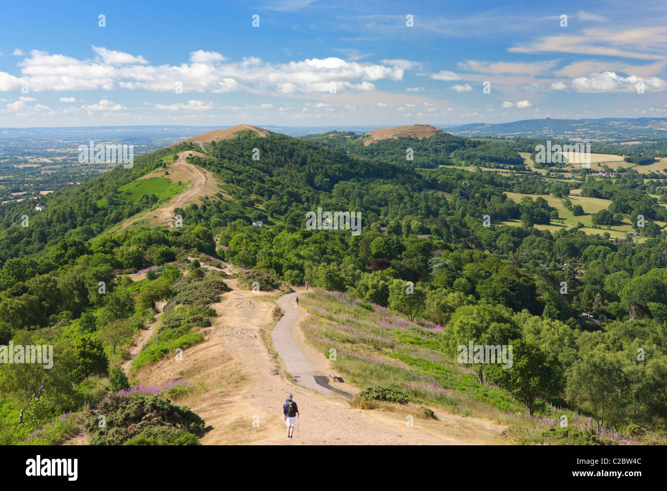 Il Malvern Hills; Worcestershire; Cotswolds; Inghilterra Foto Stock