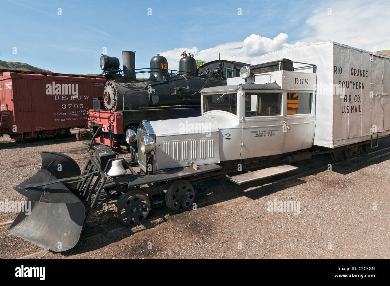 Colorado, Golden, Colorado Railroad Museum, corpo del carrello motore Foto Stock