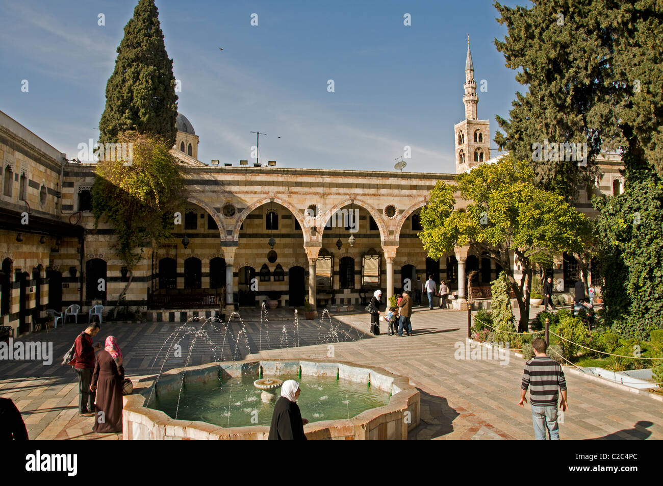 Azam Ottoman palace Vecchia casa cittadina a Damasco in Siria Foto Stock