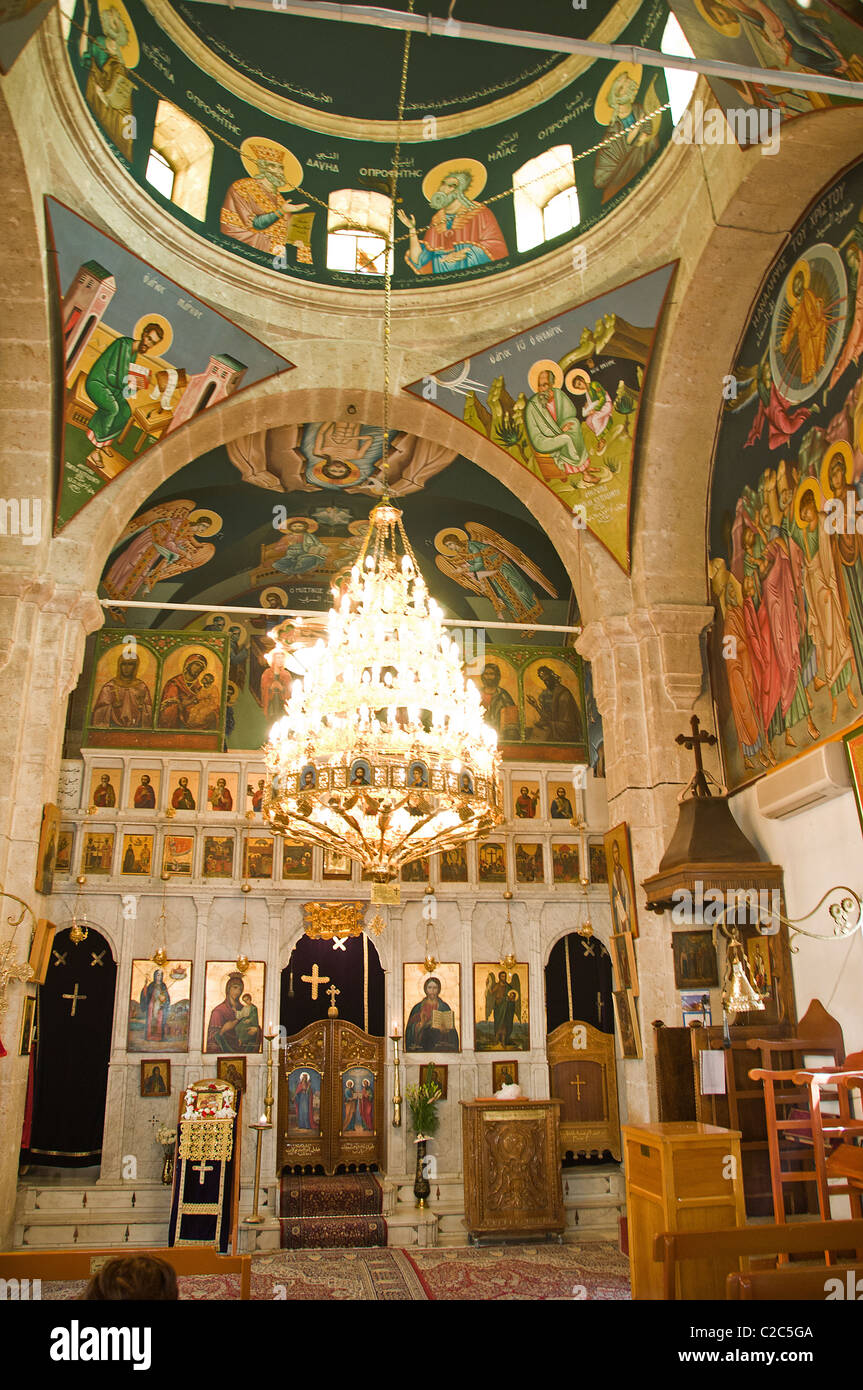 Maalula Convento di St Theda cattolica Chiesa di Cristo Foto Stock