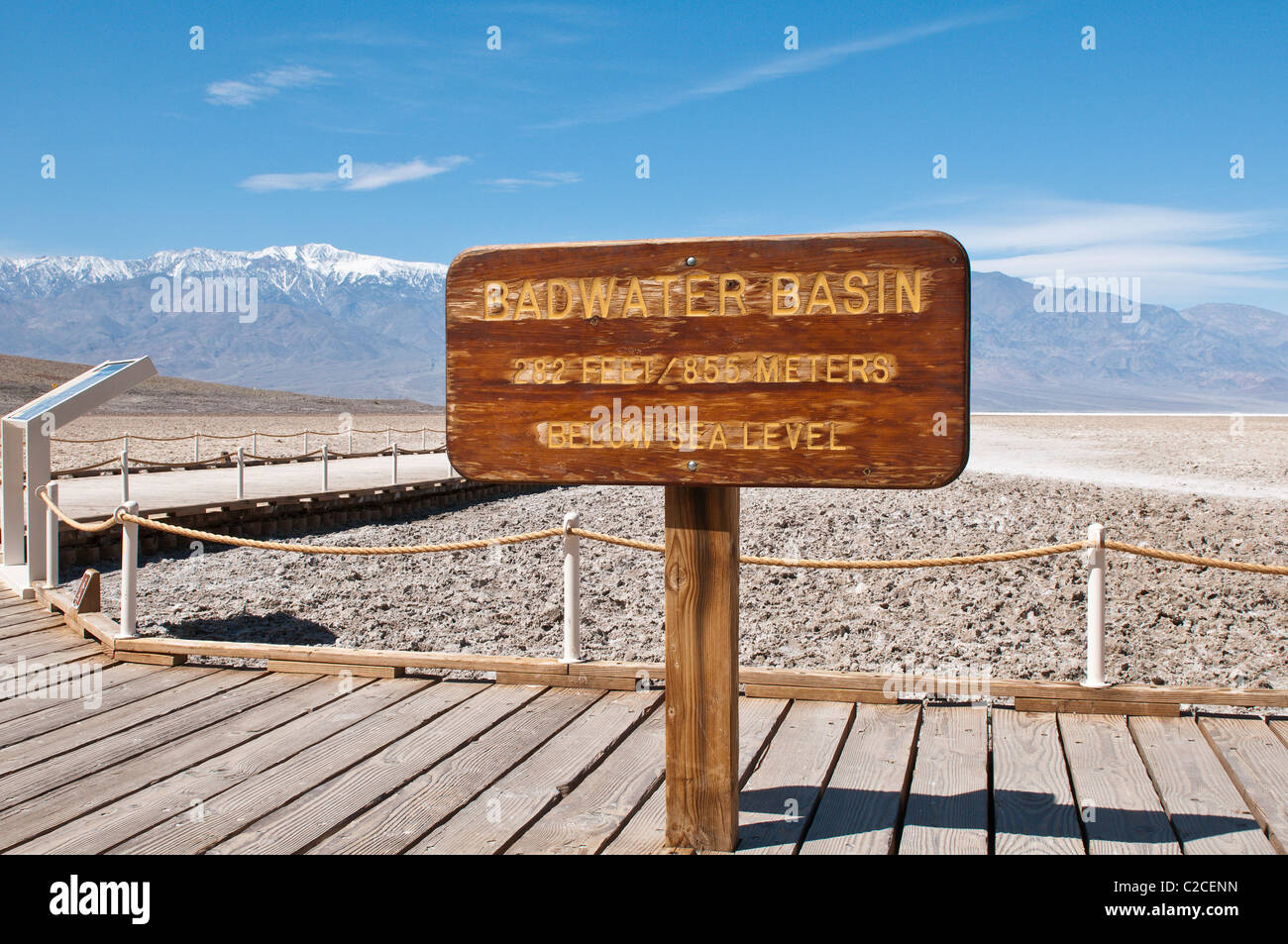 In California. Saline vicino bacino Badwater, Parco Nazionale della Valle della Morte. Foto Stock