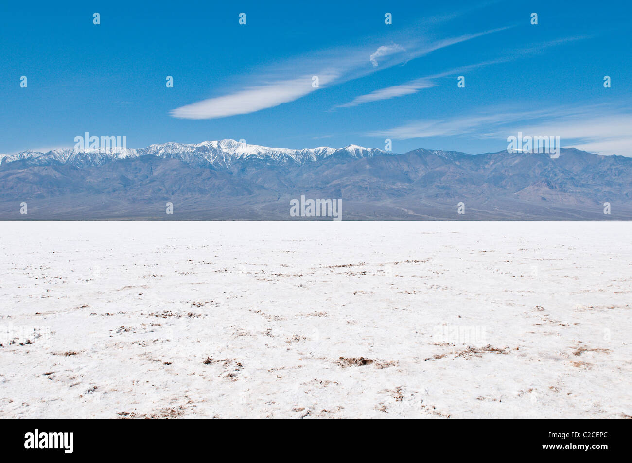 In California. Saline vicino bacino Badwater, Parco Nazionale della Valle della Morte. Foto Stock