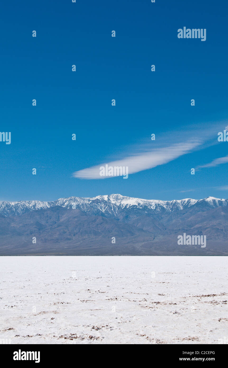 In California. Saline vicino bacino Badwater, Parco Nazionale della Valle della Morte. Foto Stock
