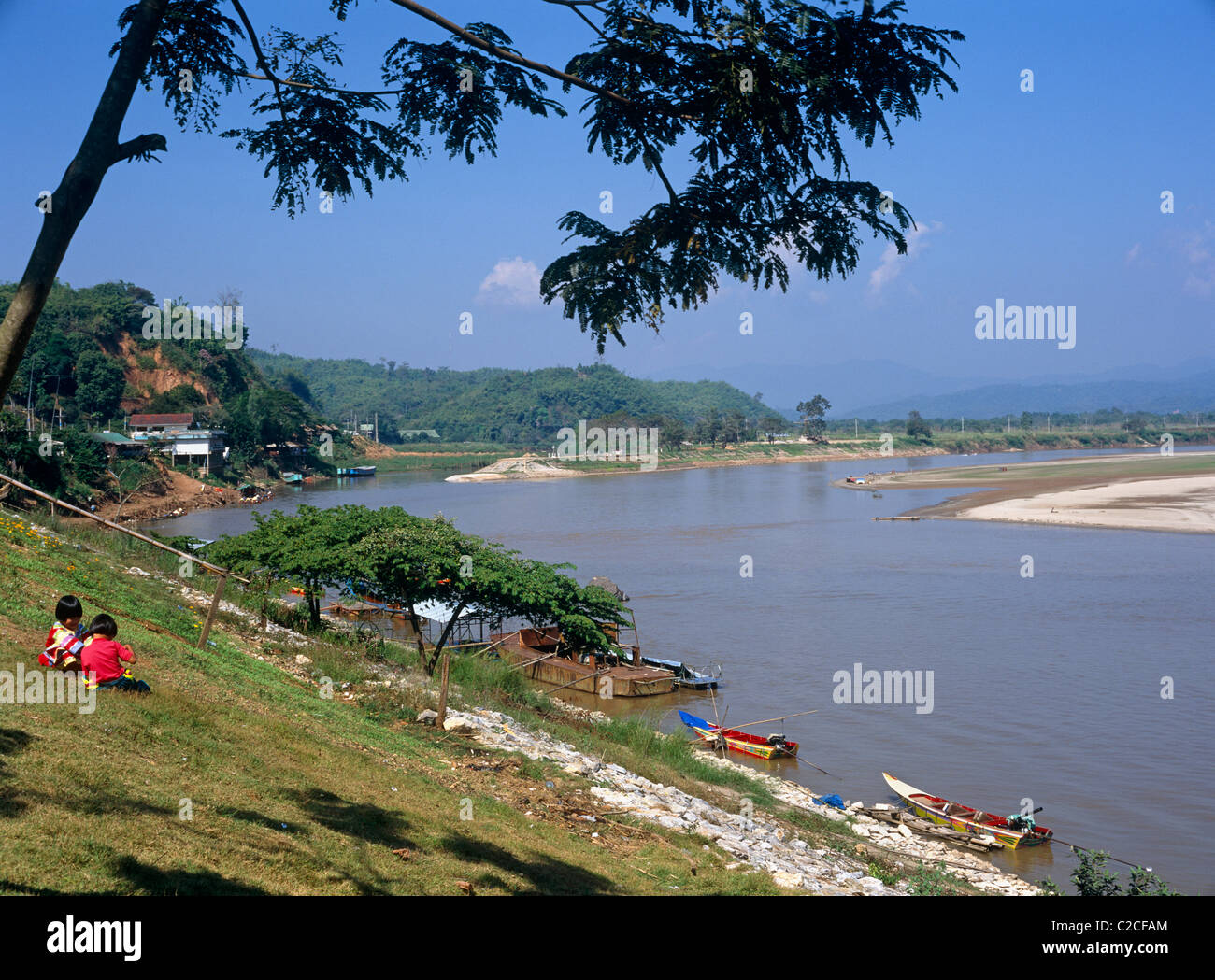 Il Triangolo dorato a nord della Thailandia Foto Stock