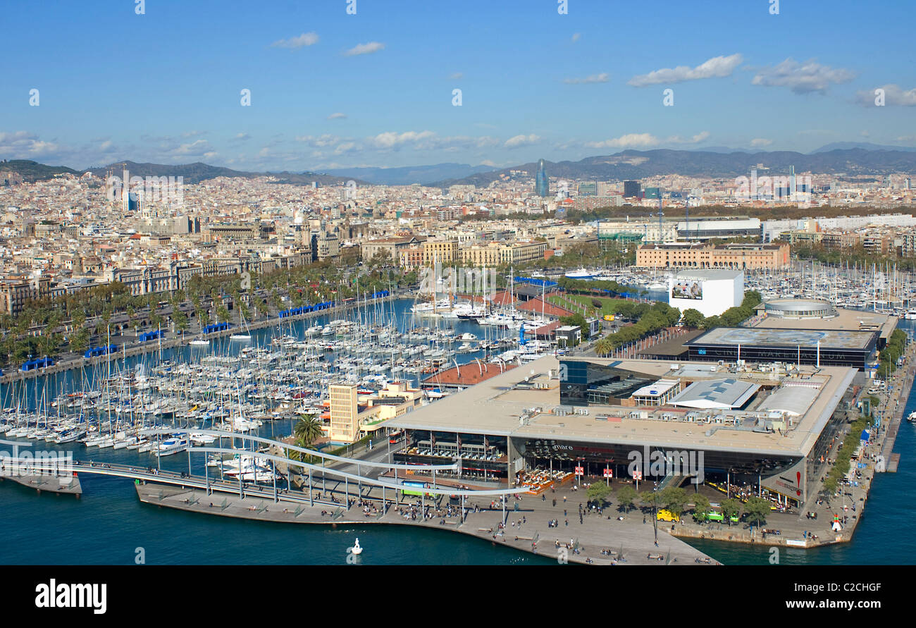 Vista aerea,Barcellona. La Catalogna. Spagna Foto Stock