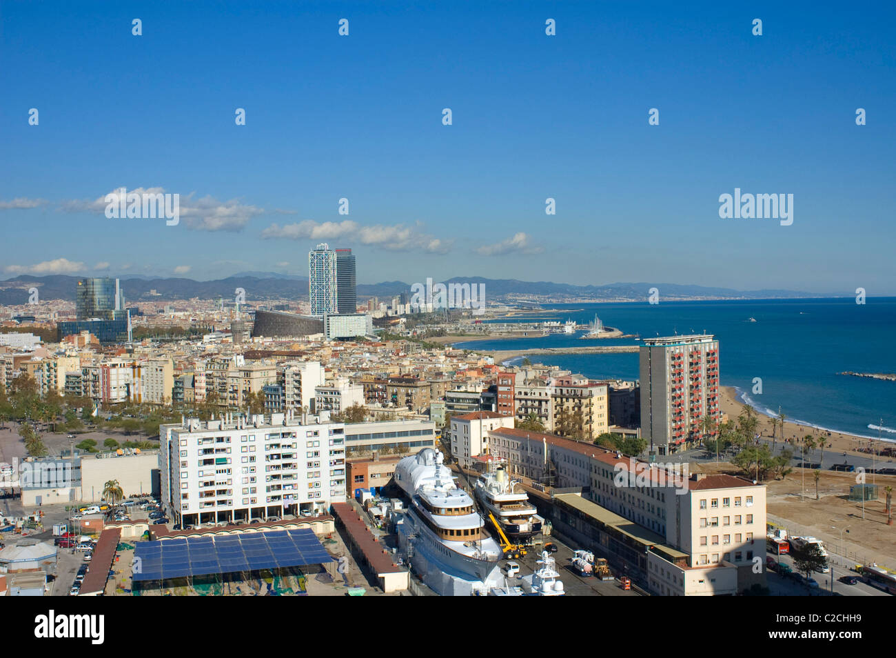 Vista aerea,Barcellona. La Catalogna. Spagna Foto Stock