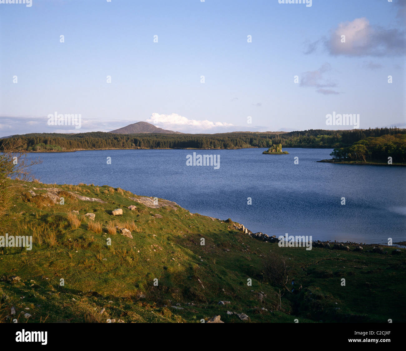 Il lago di Ballynahinch Galway Irlanda Foto Stock