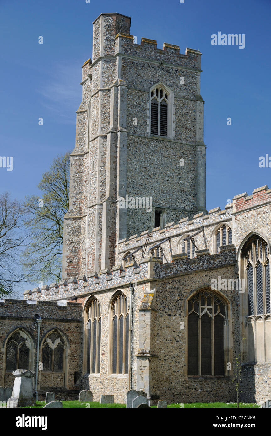 La torre di San Gregorio la chiesa di Sudbury, Suffolk, Inghilterra. Foto Stock