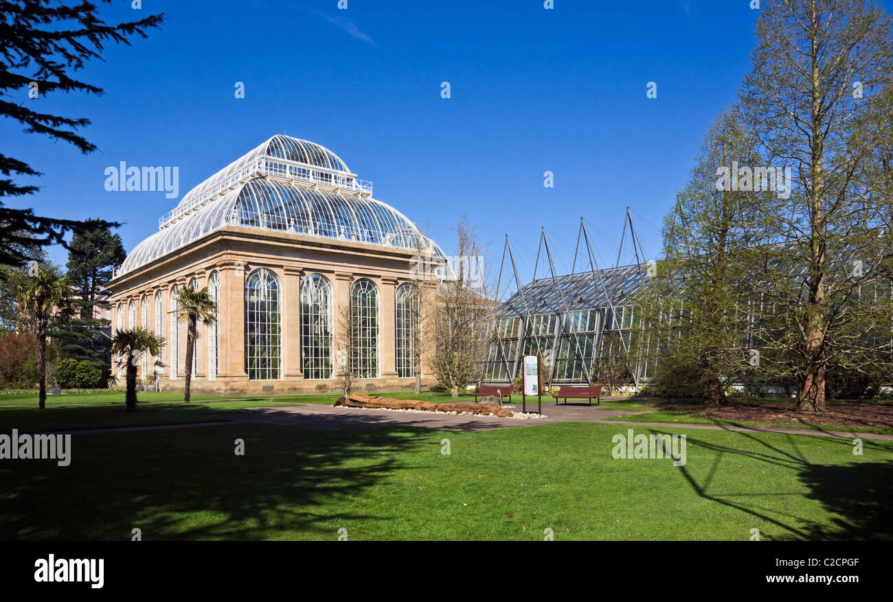 La casa delle palme fossili e giardino al Royal Botanic Garden di Edimburgo in Scozia Foto Stock