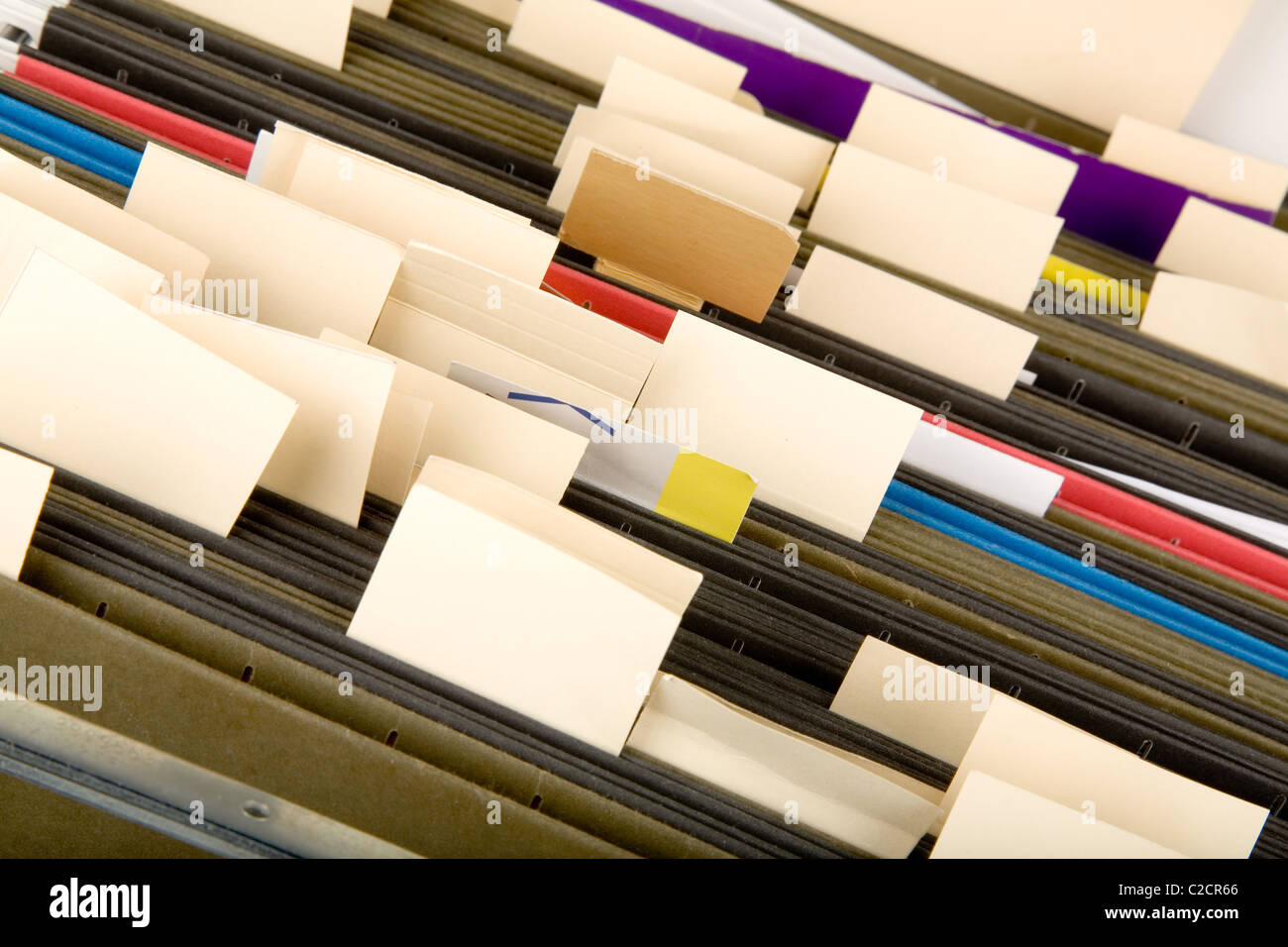 Cartella pensili e etichetta, la concezione di business Foto Stock