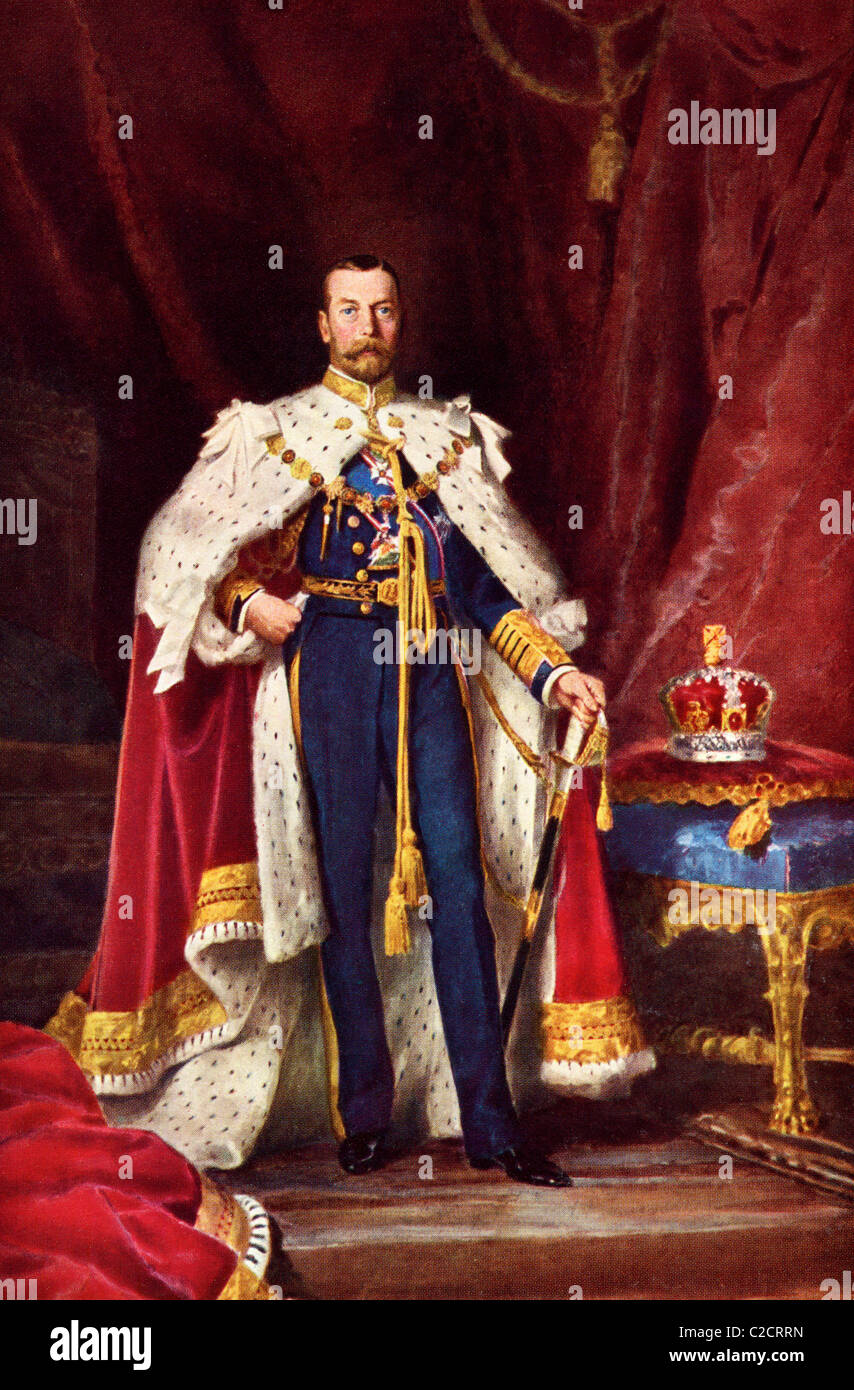 George V, George Frederick Ernest Albert, 1865 a 1936. Re del Regno Unito Foto Stock