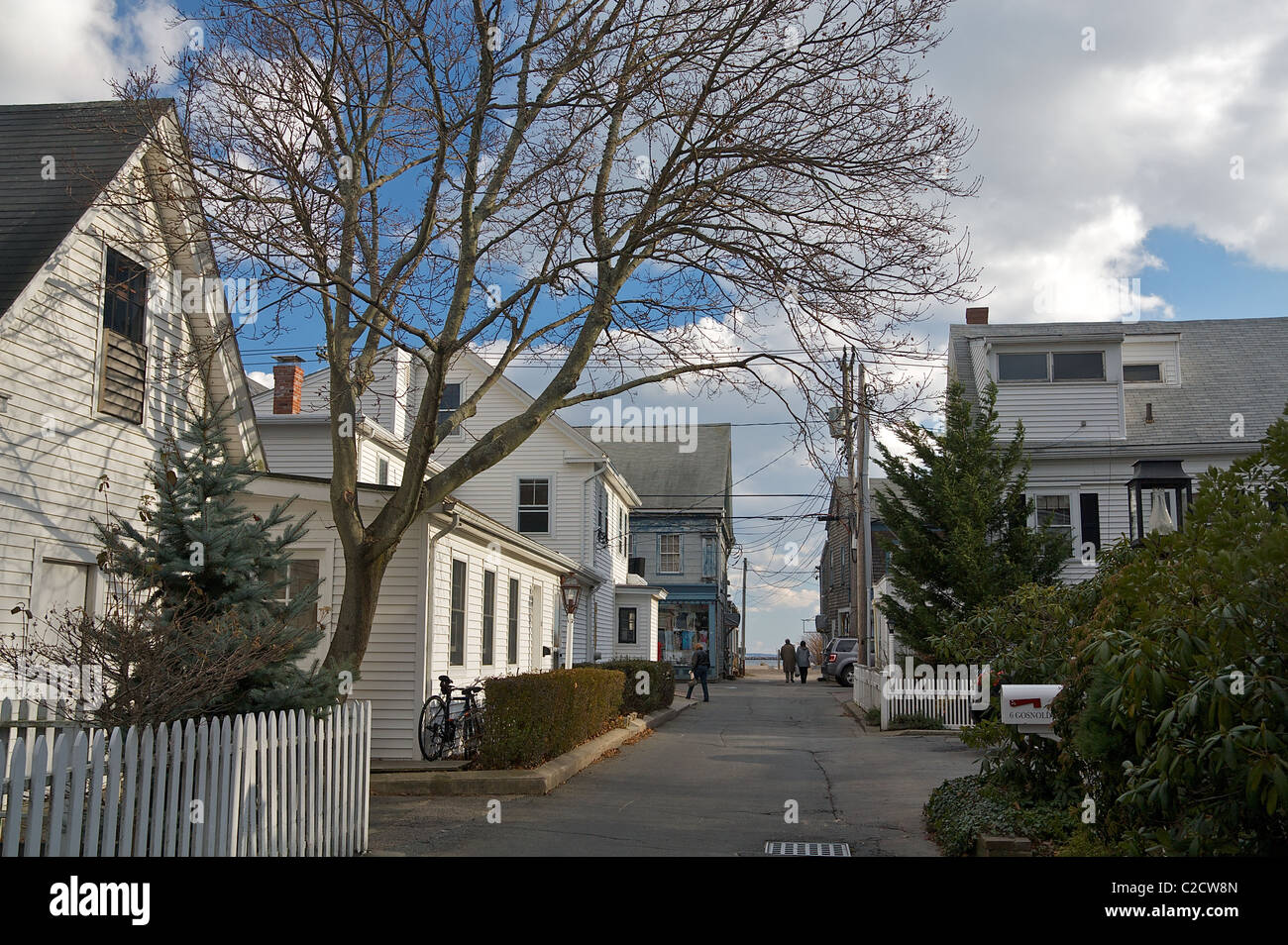 Una strada laterale a Provincetown in Massachusetts Foto Stock